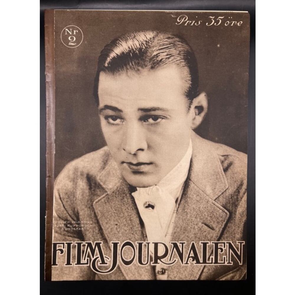 Rare 1923 Swedish Film Journalen Rudolph Valentino Magazine Gloria Swanson